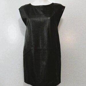 NWT Theory Black Buttery-Soft Leather Autumn L Sheath Dress Size US 6 MSRP $795